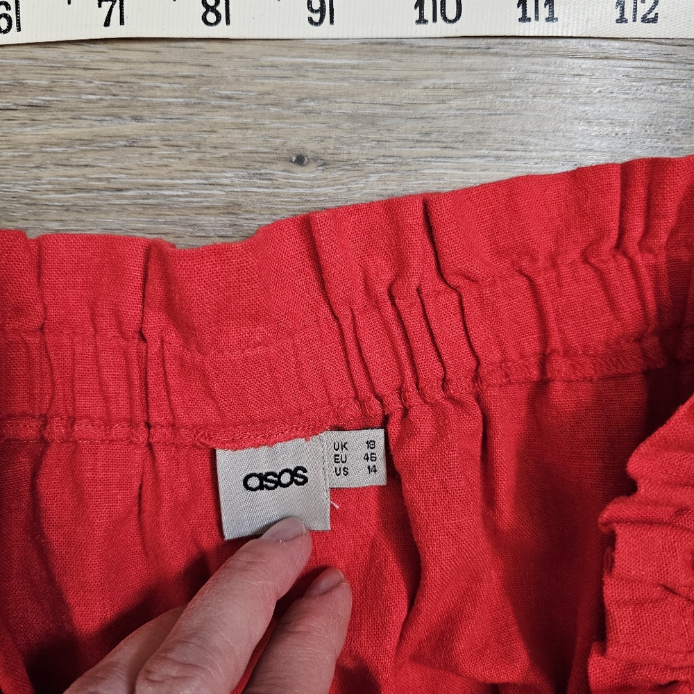 ASOS Red Midi Skirt - Picture 9 of 10